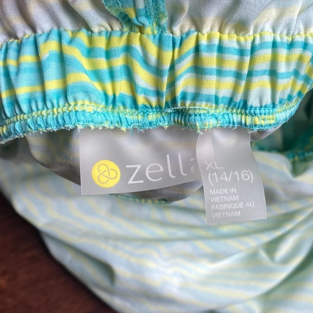 Zella Kids Lime Green and Aqua Romper